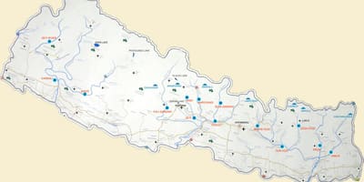 ਨਕਸ਼ਾ ਨਾਲ ਨੇਪਾਲ ਦੇ lakes