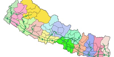 ਨਕਸ਼ਾ ਨਾਲ ਨੇਪਾਲ ਦੇ ਪ੍ਰਮੁੱਖ ਹਾਈਵੇ
