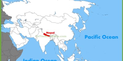 ਨੇਪਾਲ ਵਿੱਚ ਏਸ਼ੀਆ ਦਾ ਨਕਸ਼ਾ