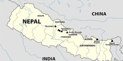 ਨਕਸ਼ਾ ਨੇਪਾਲ ਦੇ ਹਿਮਾਲਿਆ